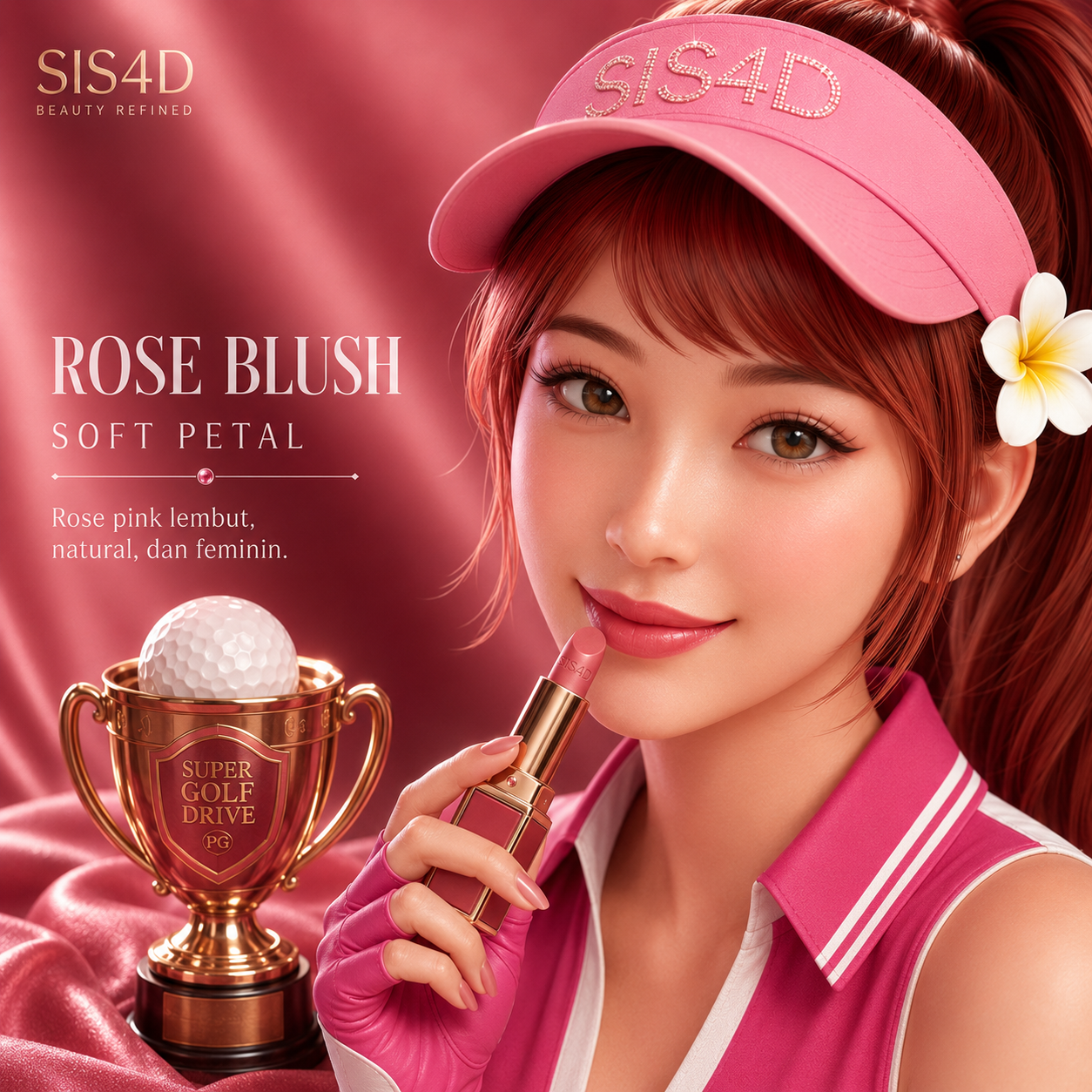 SIS4D Mauve Charm Dusty Rose detail packaging rose gold